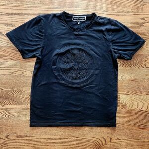 Men's Black T-Shirt Shirt Casual 100% Cotton Studio De Vestiti Eleganti